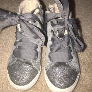 Cat & Jack grey velvet sneakers